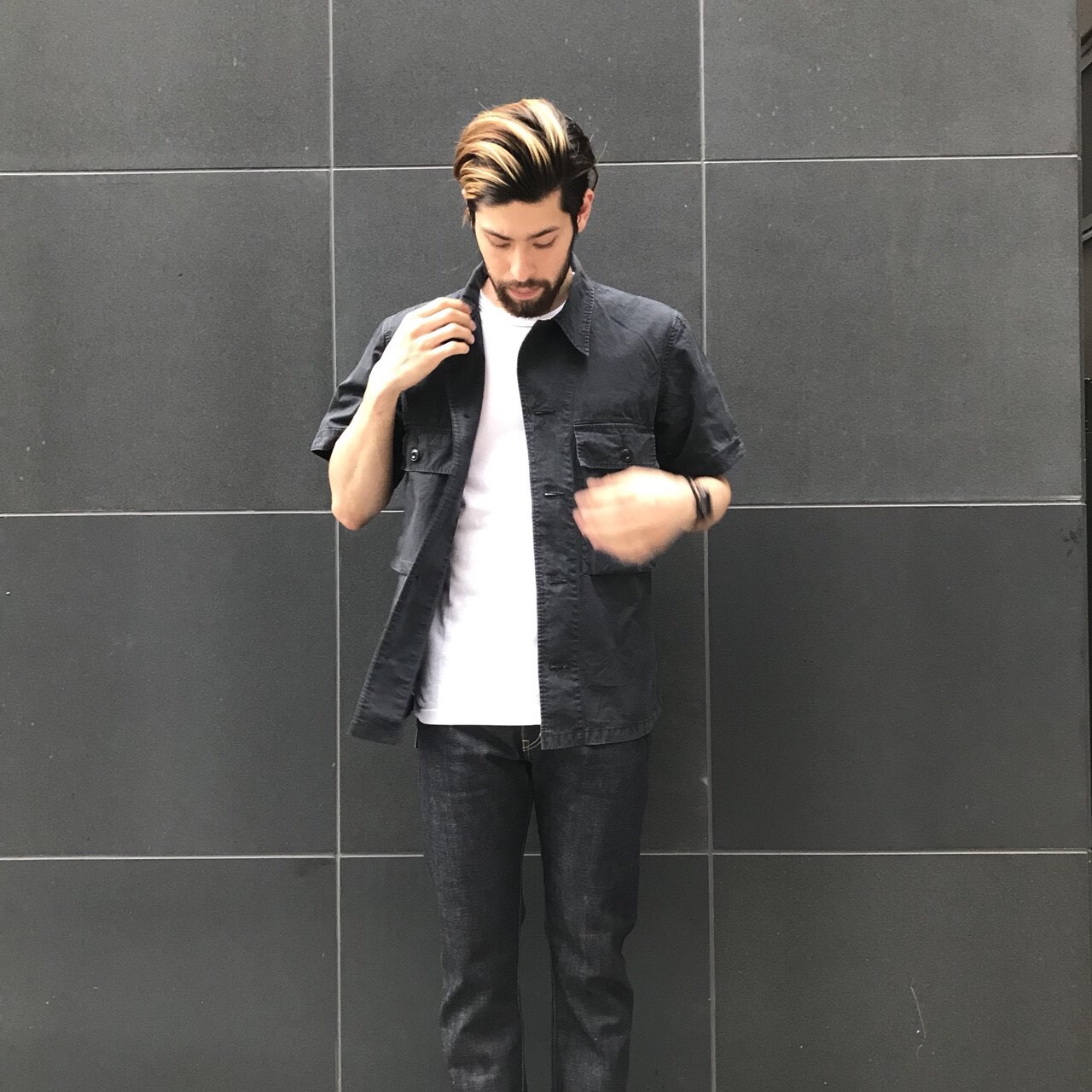 NEIGHBORHOOD ネイビー 半袖ワークシャツ M NEIGHBORHOOD STAFF COORDINATE | FIGURE SAPPORO BLOG
